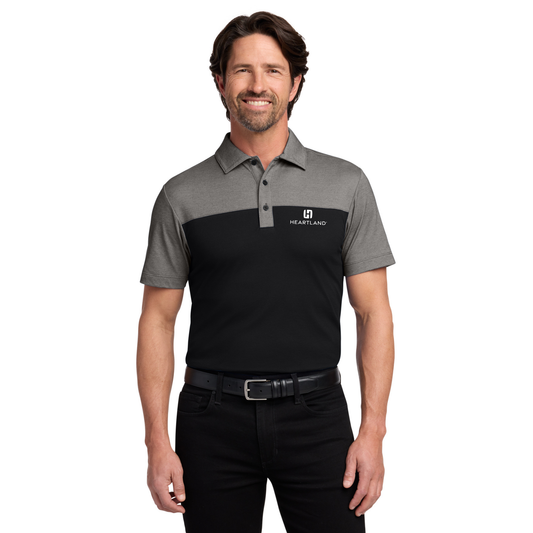 Port Authority® Fine Pique Blend Blocked Polo