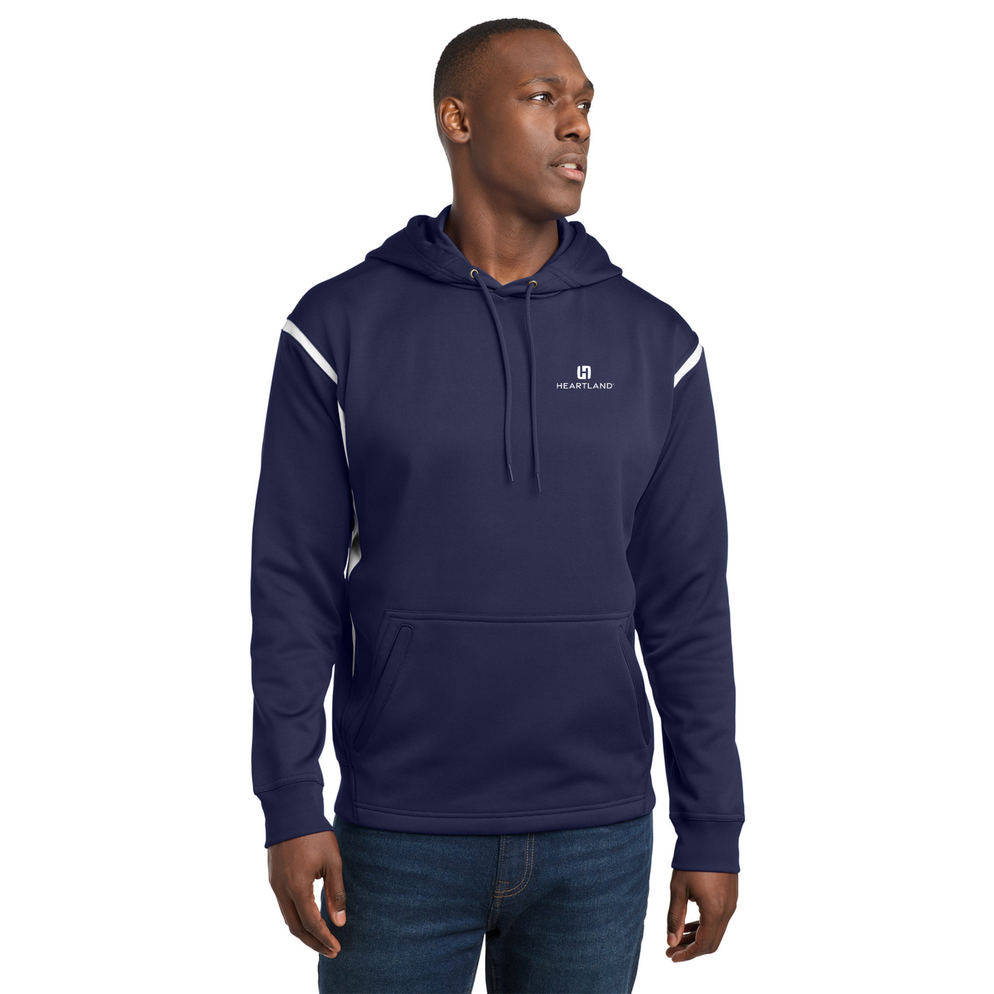 Sport-Tek® Tech Fleece Colorblock Hooded Sweatshirt