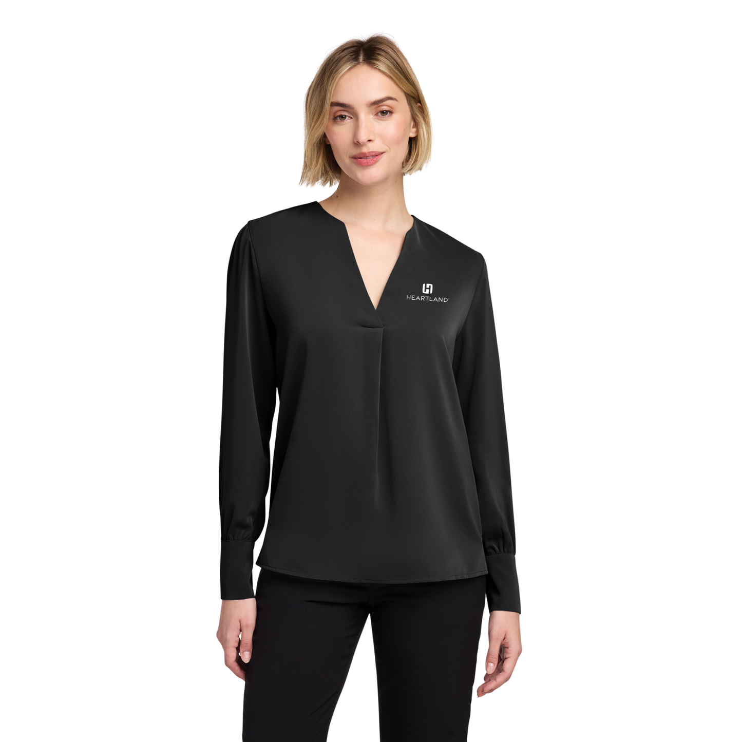 Brooks Brothers® Women's Open-Neck Satin Blouse