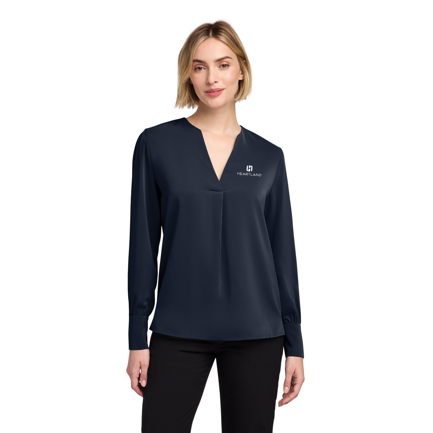 Brooks Brothers® Women's Open-Neck Satin Blouse