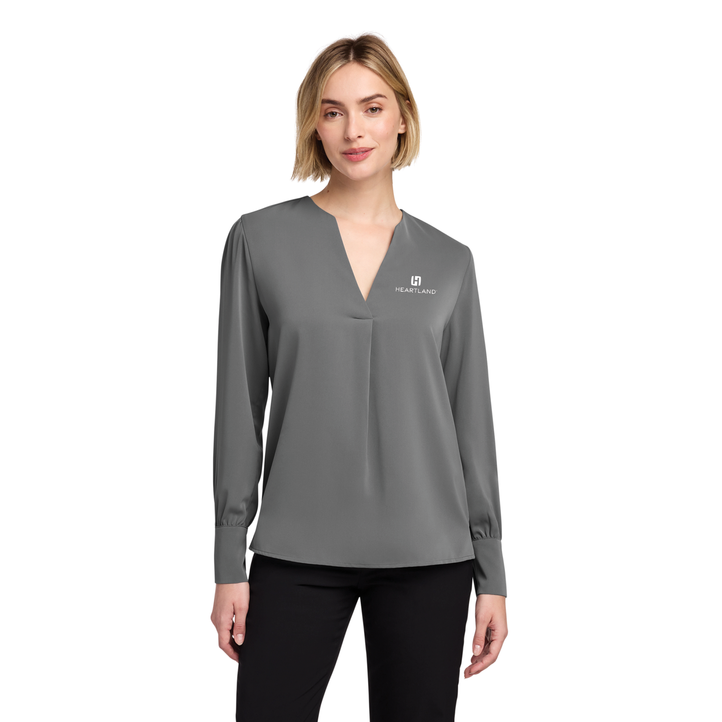 Brooks Brothers® Women's Open-Neck Satin Blouse