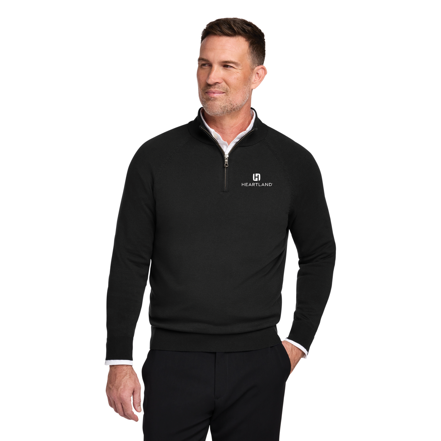 Brooks Brothers® Cotton Stretch 1/4-Zip Sweater