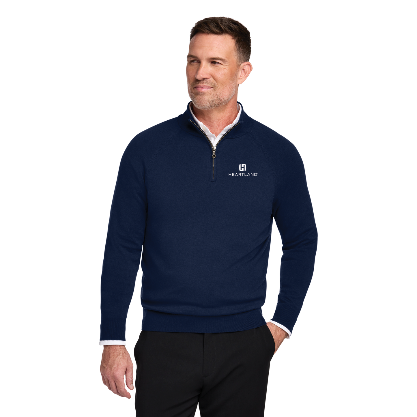Brooks Brothers® Cotton Stretch 1/4-Zip Sweater