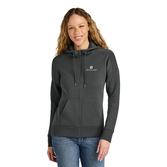 District® Women's Perfect Weight® Fleece Drop Shoulder Full-Zip Hoodie