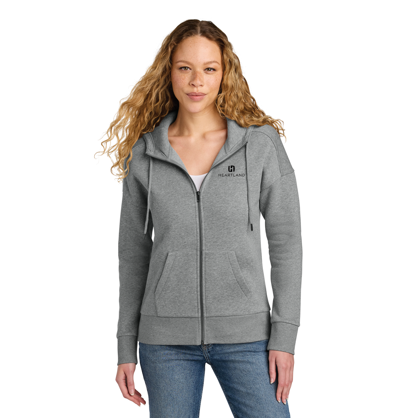 District® Women's Perfect Weight® Fleece Drop Shoulder Full-Zip Hoodie