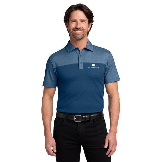 Port Authority® Fine Pique Blend Blocked Polo