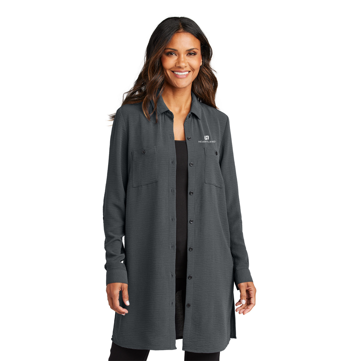 Port Authority® Women's Textured Crepe Long Tunic